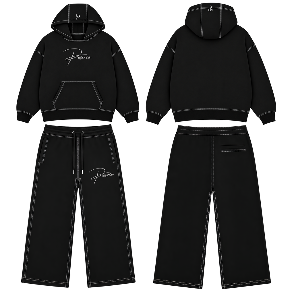 Black Pesoria logo T-shirt