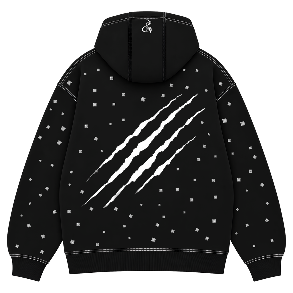 Panther Hoodie embroidered back view