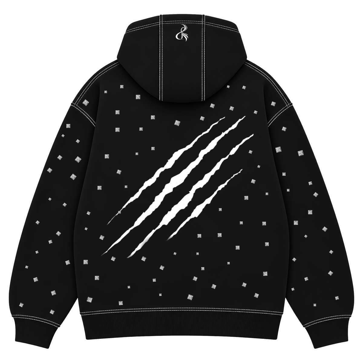 Panther Hoodie embroidered back view